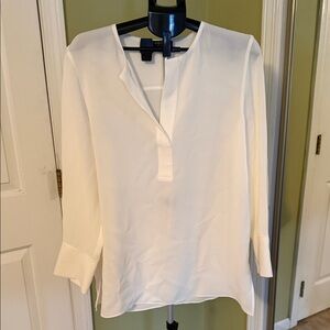 Lafayette 148 New York Elegant White Blouse